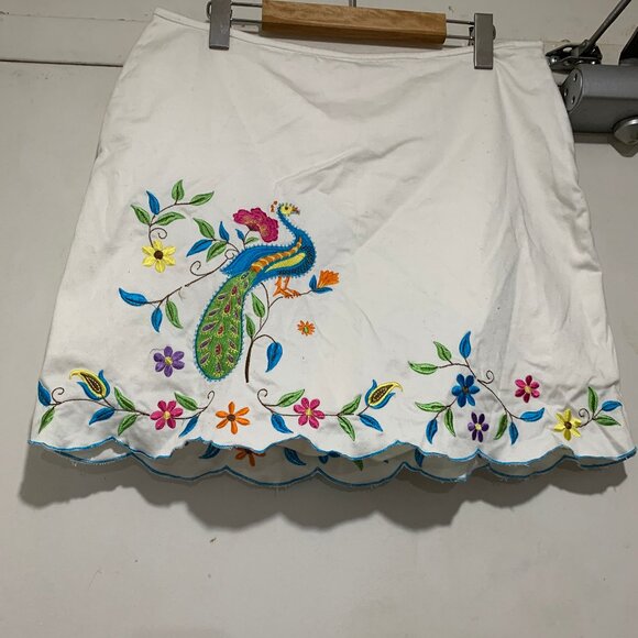 VINTAGE BAMBOO TRADERS EMBROIDERY SKORT SKIRTS SIZE 14 - Picture 2 of 7